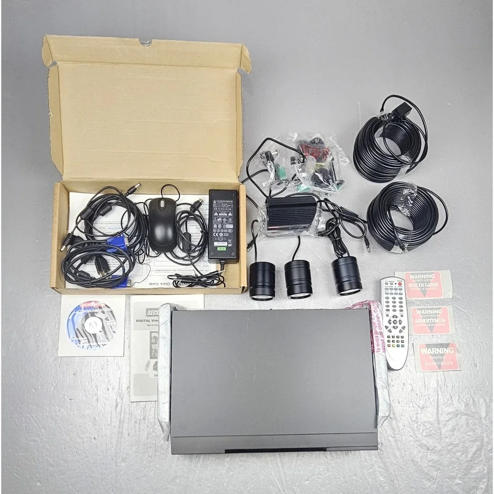 Triplex Network 4 Channel DVR Video Recoder PXWDVR723J-1360 with 3 Cameras